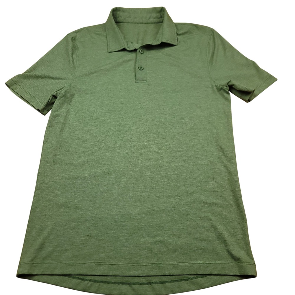 Lululemon Men's Polo Shirt Green Short Sleeve Athletic‎ Golf Casual Top